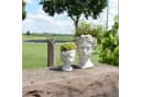 UNUS GARDEN Blumentopf Büste Frauenkopf Beton Grau Bild 1