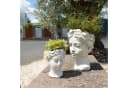 UNUS GARDEN Blumentopf Büste Frauenkopf Beton Grau Bild 3