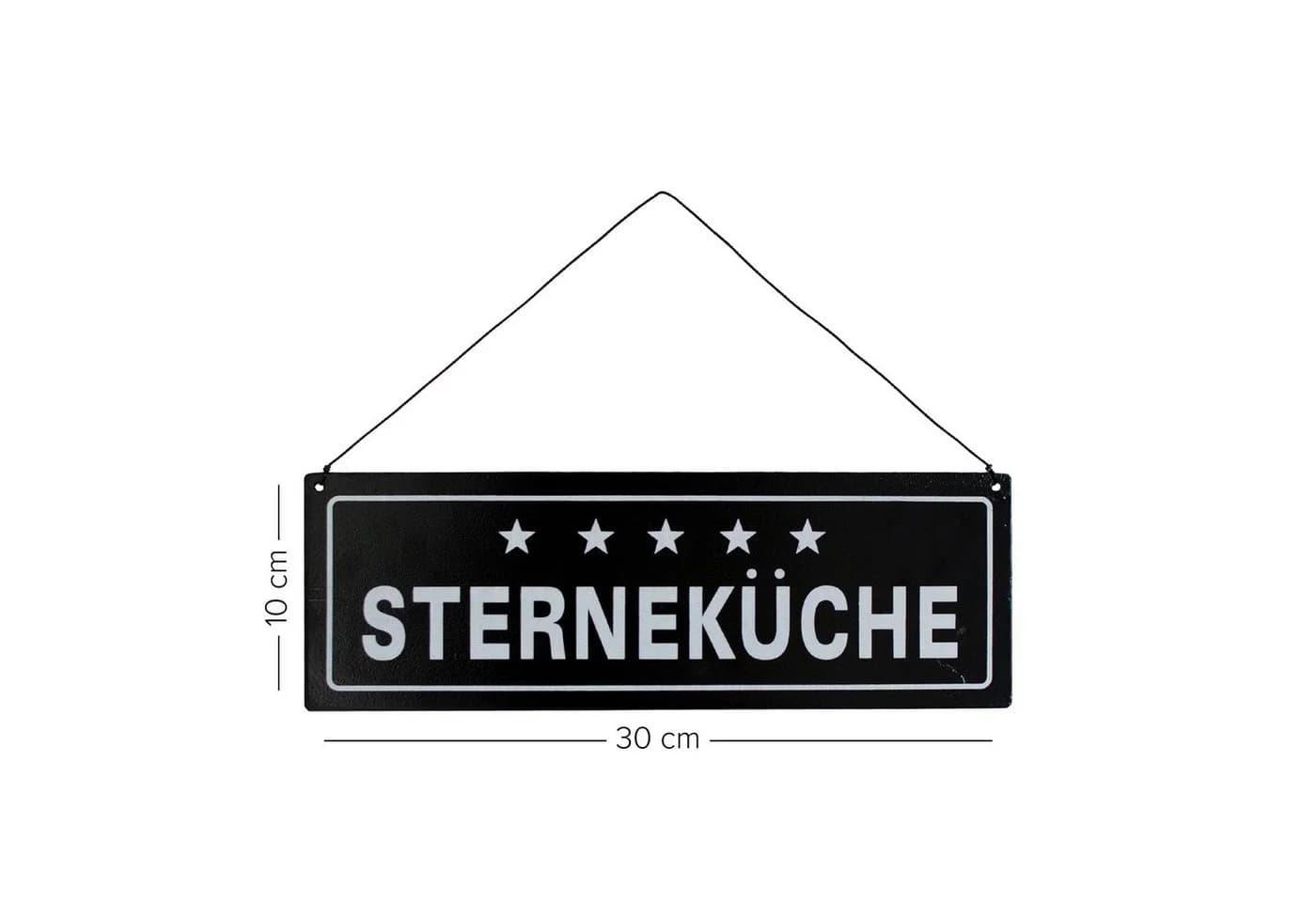 UNUS GARDEN Wanddekoobjekt Metallschild Sterneküche #1