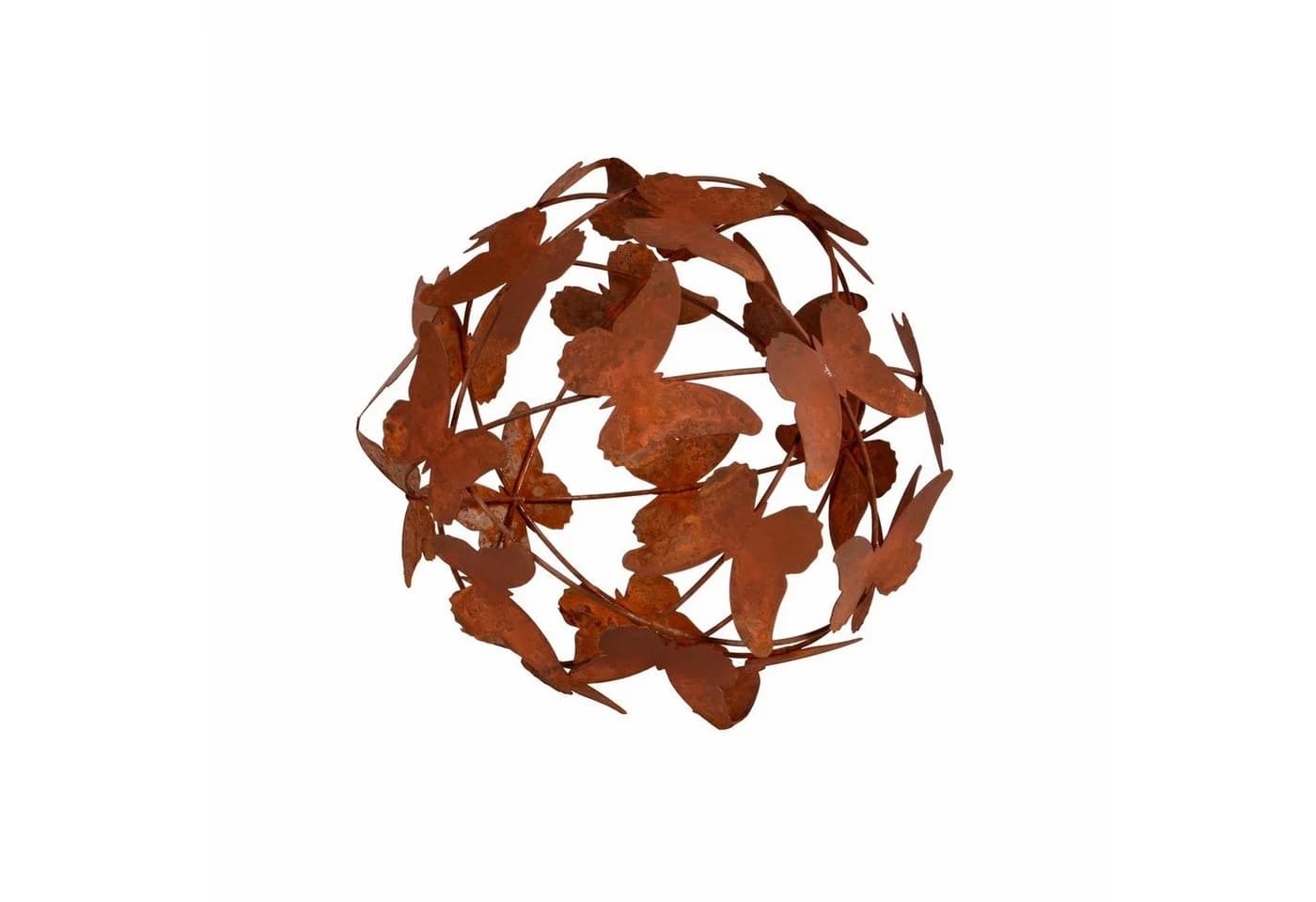 UNUS GARDEN Deko-Kugel Schmetterlinge Metall Rostoptik Ø 19cm - Bild 2