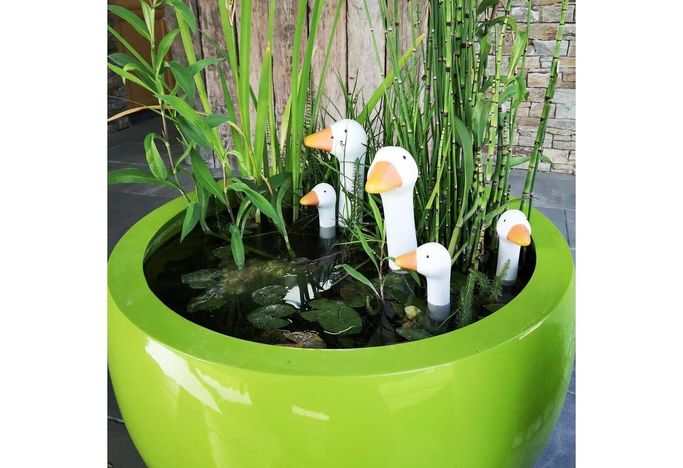 UNUS GARDEN Gartenstecker Gänse 2x Klein Polyresin