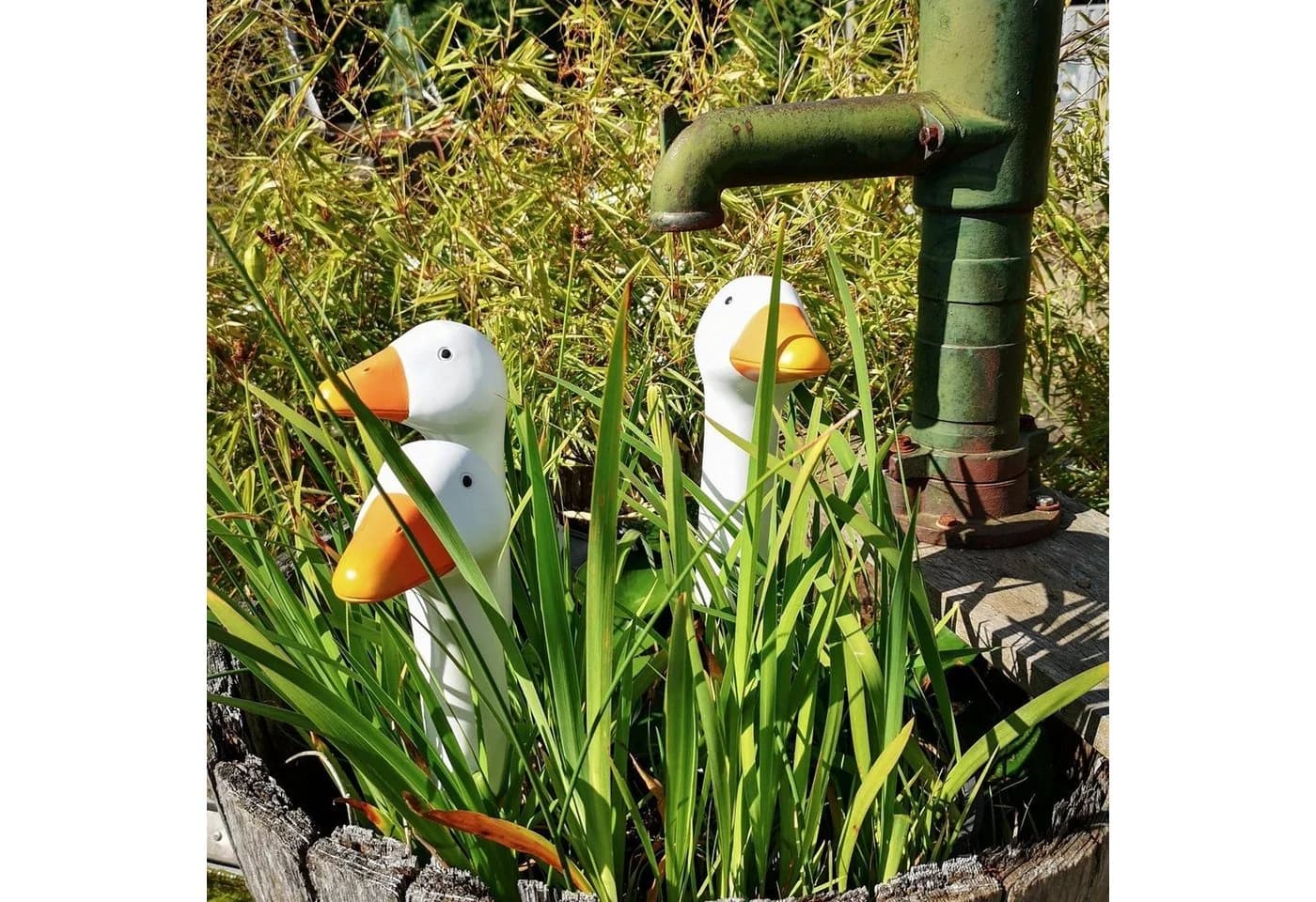 UNUS GARDEN Gartenstecker Gänse 2x Klein Polyresin - Bild 5