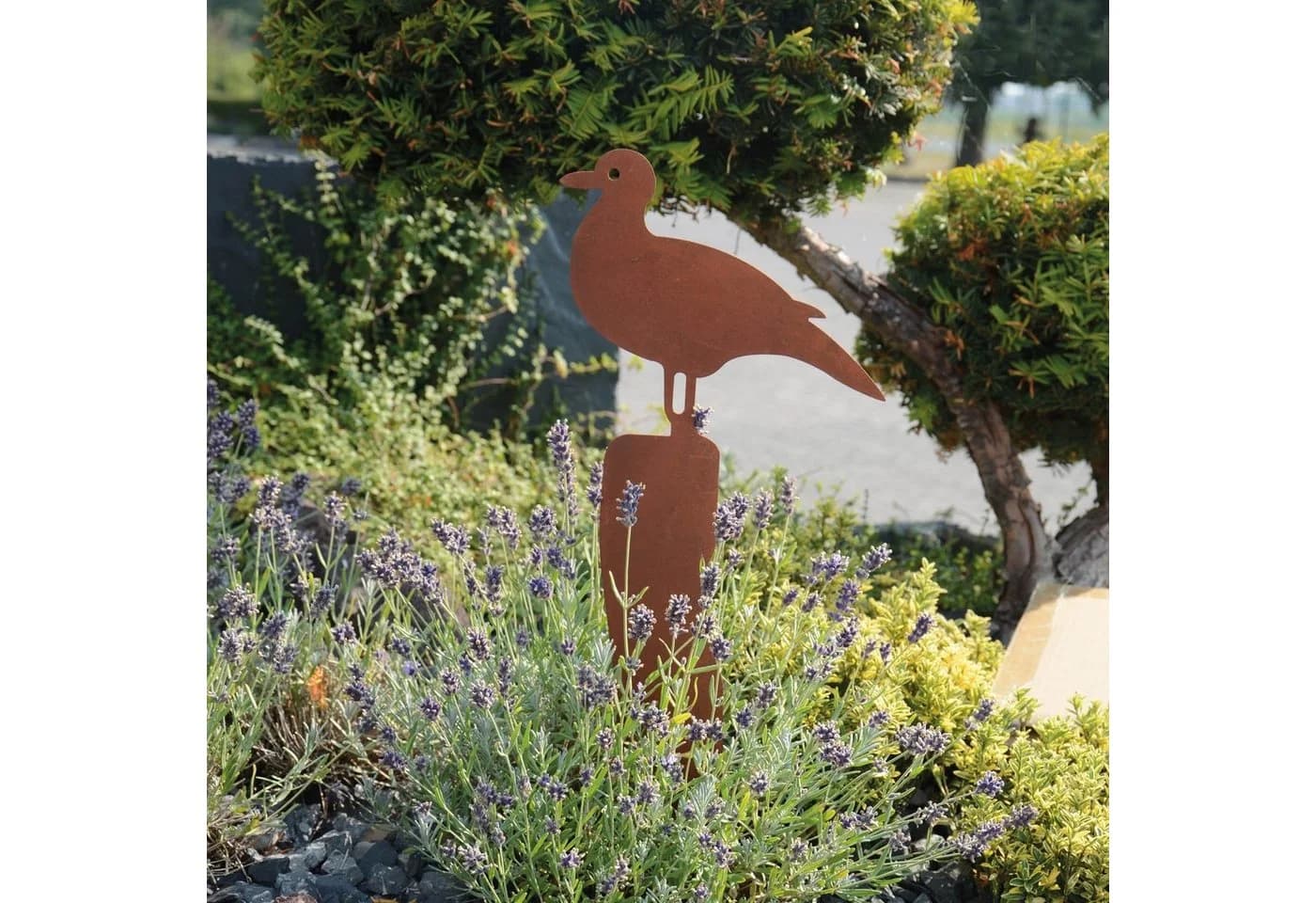UNUS GARDEN Gartenstecker Möwe Rostoptik Metall