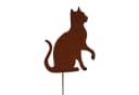 UNUS GARDEN Katzen-Gartenstecker 3er Set Rostoptik Metall Bild 1