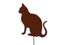 UNUS GARDEN Katzen-Gartenstecker 3er Set Rostoptik Metall Bild 4