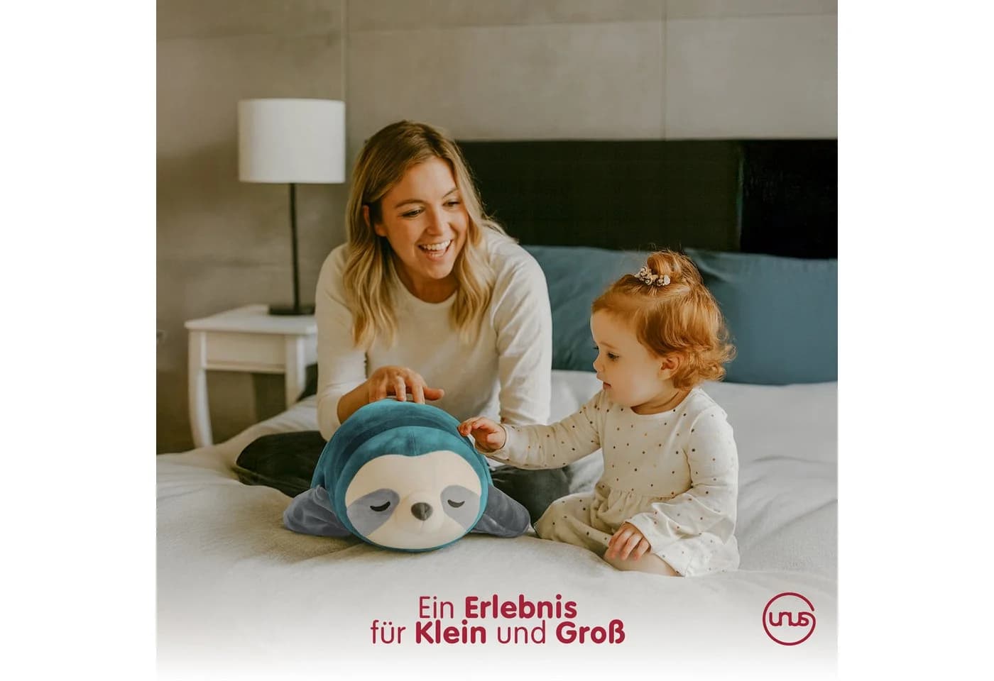 UNUS HOME Seitenschläferkissen Faultier Türkis Kissen - Bild 4