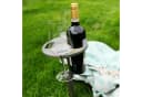 UNUS GARDEN Klapptisch Weinhalter Bambus Grau Outdoor Bild 3