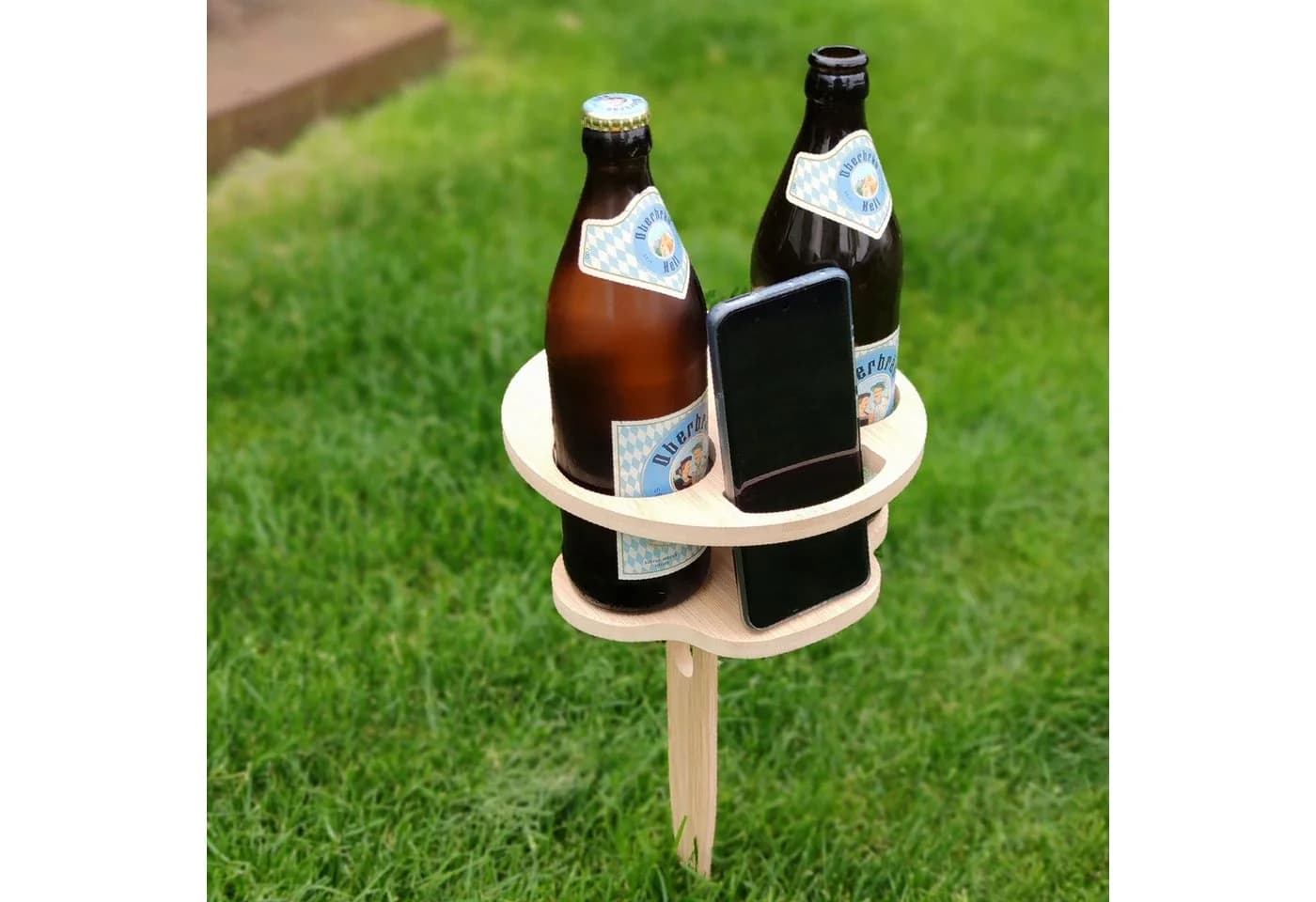 UNUS GARDEN Klapptisch Bierhalter Bambus - Bild 4