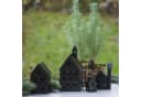 UNUS HOME Teelichthalter Deko Häuser Metall 5er Set Schwarz Bild 5