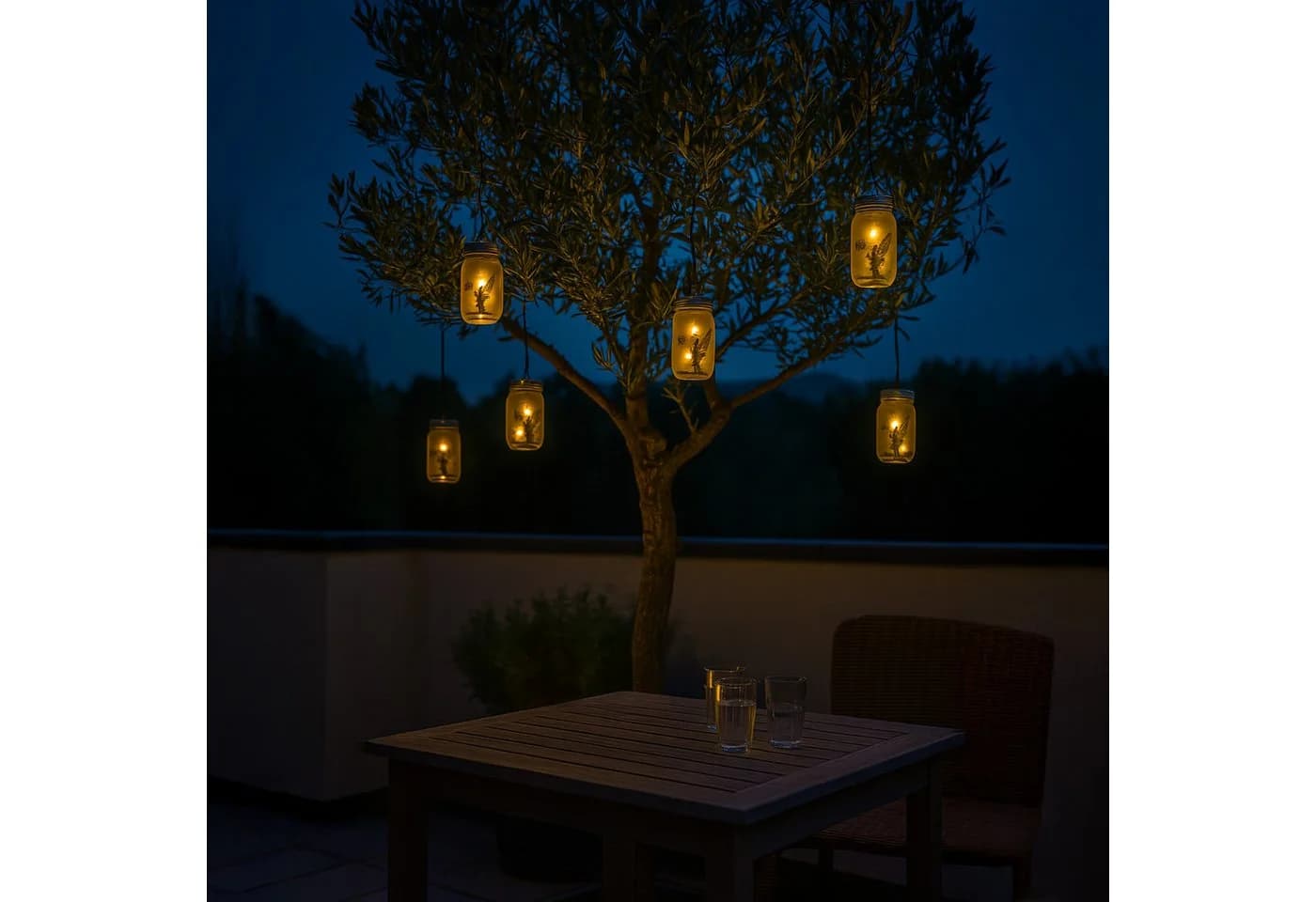 UNUS GARDEN LED Solarleuchte Feenglas Schmetterlingsfee warmweiß - Bild 5