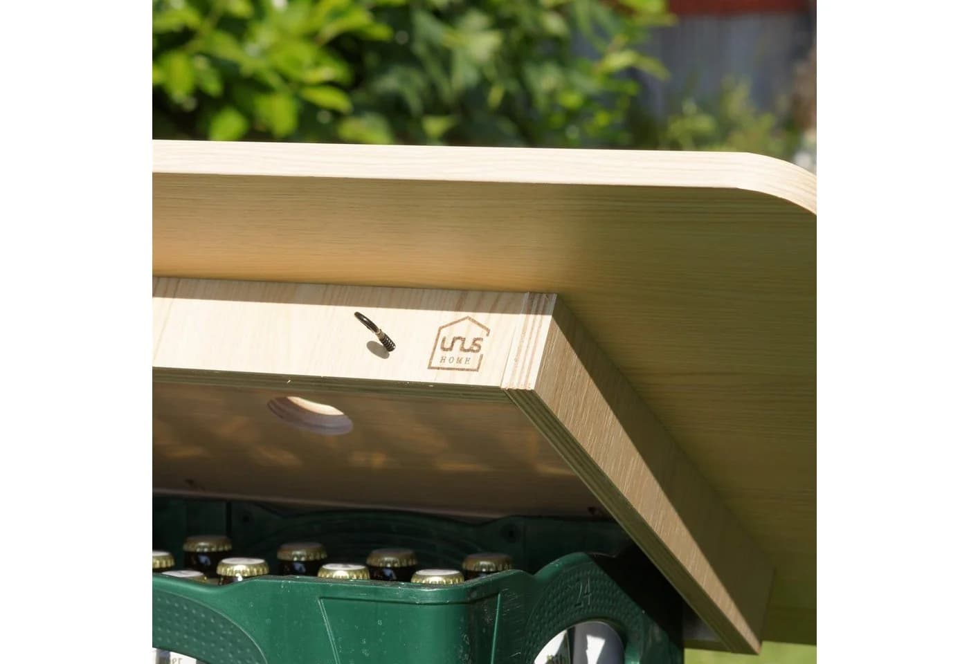 UNUS GARDEN Stehtisch Bierkasten-Tischaufsatz für einen Stehtisch aus Holz - Bild 3