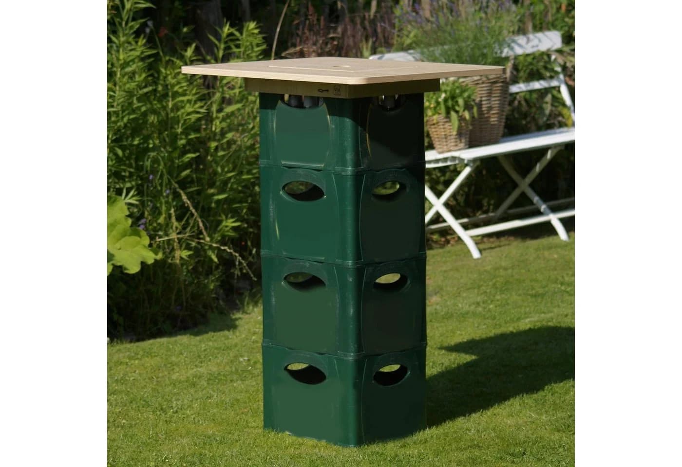 UNUS GARDEN Stehtisch Bierkasten-Tischaufsatz für einen Stehtisch aus Holz - Bild 4