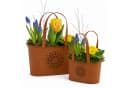 UNUS GARDEN Blumentopf Set Handtaschenform Metall Rostoptik 2er Dekorativ Bild 2