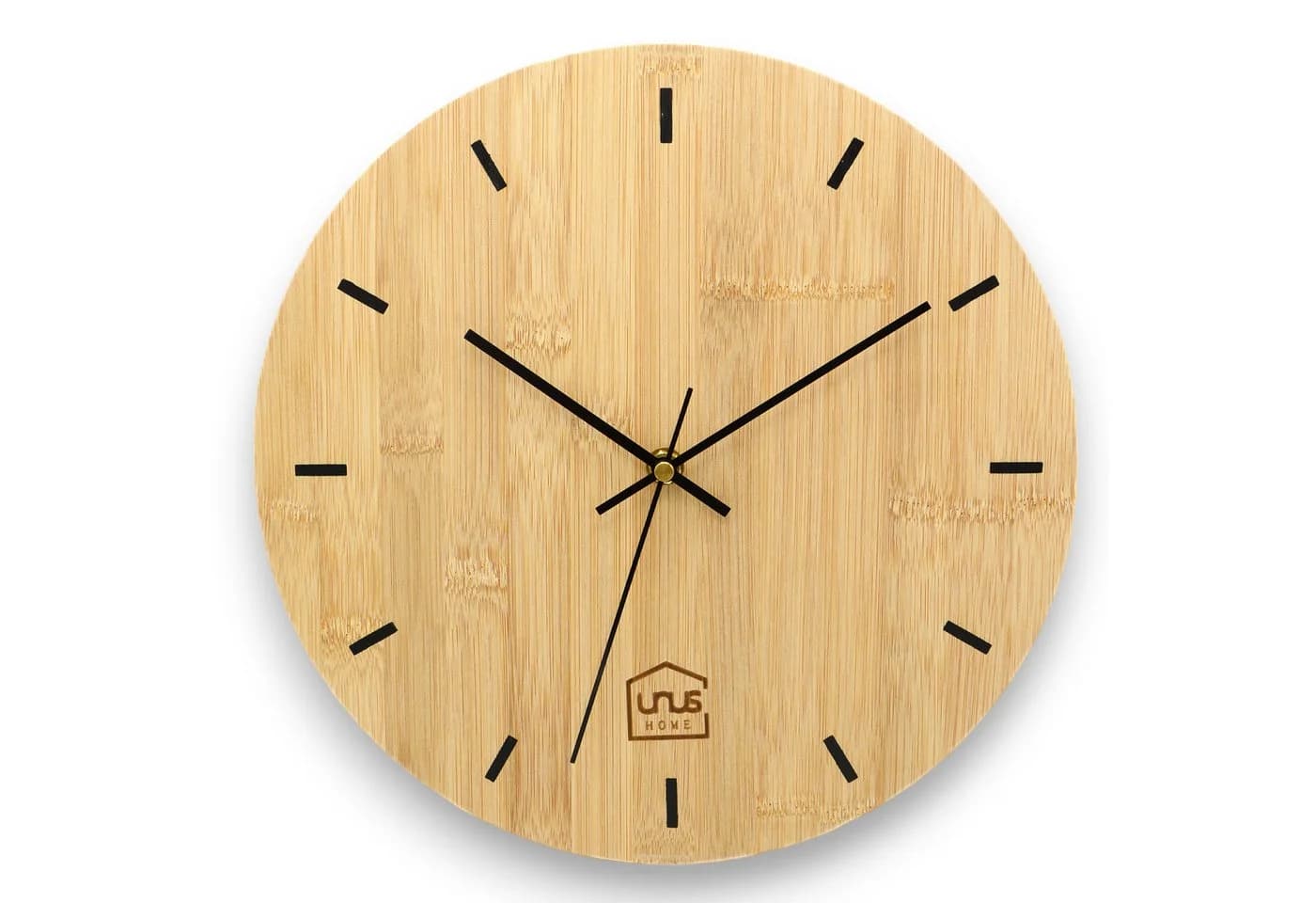 UNUS HOME Bambus Wanduhr 30 cm Naturfarben - Bild 2