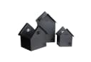 UNUS HOME Deko Häuser Metall 3er Set Schwarz Bild 2