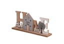 UNUS HOME Dekofigur Holzaufsteller HOME Motiv Rustikal Braun Bild 1