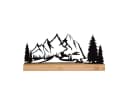 UNUS HOME Dekofigur Aufsteller Berglandschaft Metall Bambus Bild 2