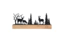 UNUS HOME Dekofigur Aufsteller Wald 3 Hirsche Schwarz Metall Bambus Bild 2