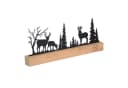 UNUS HOME Dekofigur Aufsteller Wald 3 Hirsche Schwarz Metall Bambus Bild 4