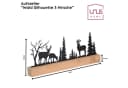 UNUS HOME Dekofigur Aufsteller Wald 3 Hirsche Schwarz Metall Bambus Bild 5
