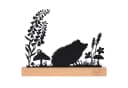 UNUS HOME Igel-Silhouette Dekofigur Schwarz Bambus-Sockel Bild 2
