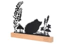 UNUS HOME Igel-Silhouette Dekofigur Schwarz Bambus-Sockel Bild 3