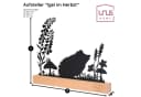 UNUS HOME Igel-Silhouette Dekofigur Schwarz Bambus-Sockel Bild 4