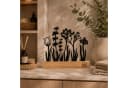 UNUS HOME Dekofigur Blumenwiese Silhouette Schwarz Metall Bambus Bild 3