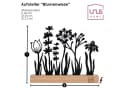 UNUS HOME Dekofigur Blumenwiese Silhouette Schwarz Metall Bambus Bild 4