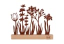 UNUS HOME Dekofigur Blumenwiese Silhouette Rost Metall Bambus Bild 2