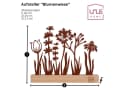 UNUS HOME Dekofigur Blumenwiese Silhouette Rost Metall Bambus Bild 4