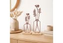 UNUS HOME Dekofigur Aufsteller Blumenvase 2er Set Metall Bambus Rost/Schwarz Bild 1