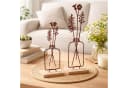 UNUS HOME Dekofigur Aufsteller Blumenvase 2er Set Metall Bambus Rost/Schwarz Bild 3