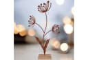 UNUS HOME Dekofigur Blumen-Silhouette Metall Bambus-Holz Rost Bild 1
