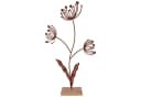 UNUS HOME Dekofigur Blumen-Silhouette Metall Bambus-Holz Rost Bild 2
