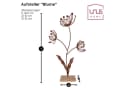 UNUS HOME Dekofigur Blumen-Silhouette Metall Bambus-Holz Rost Bild 4