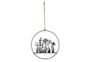 UNUS HOME Wanddekoobjekt Aufhänger Blumenornament Metall Schwarz Bild 2