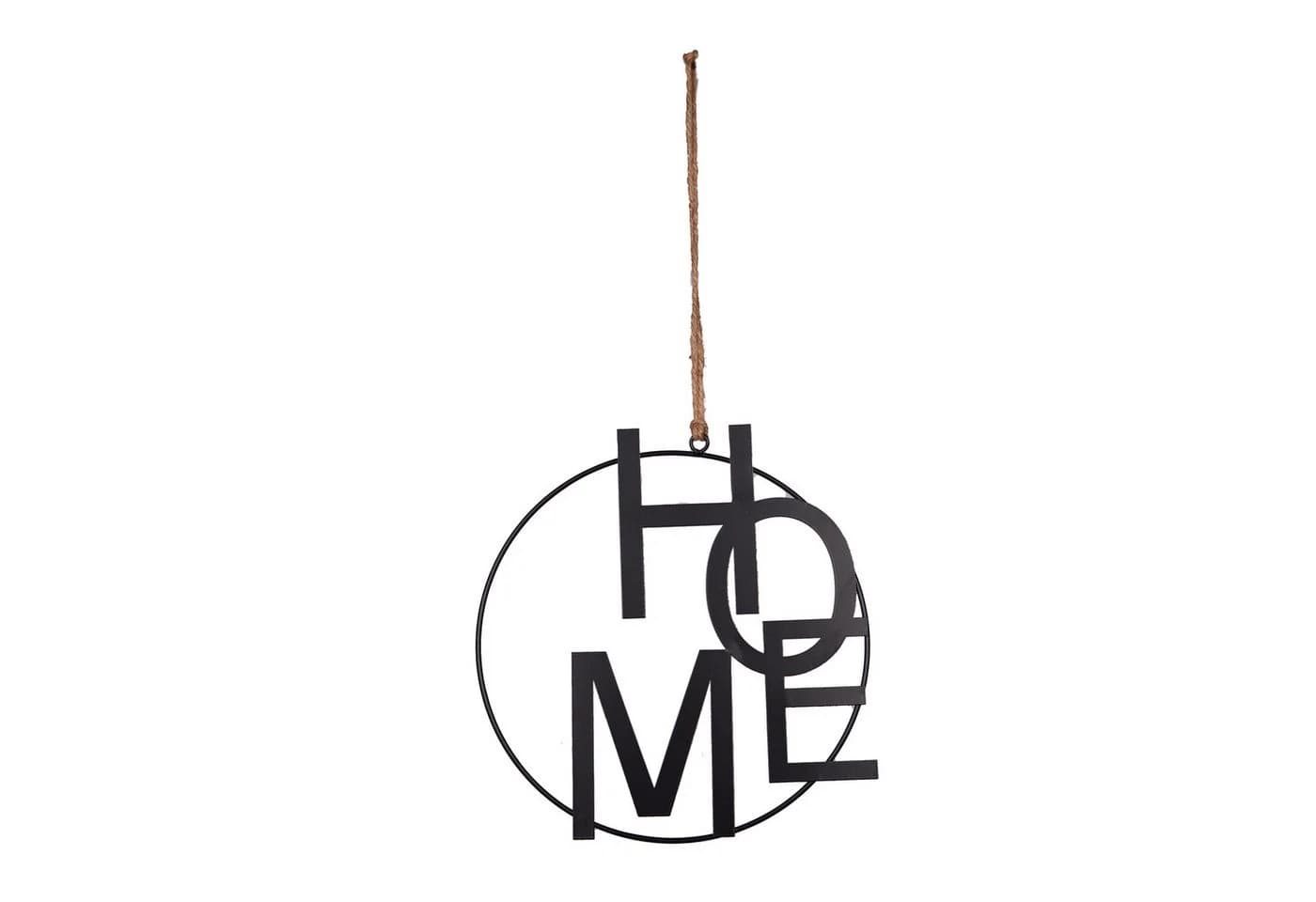 UNUS HOME Wanddekoobjekt HOME 25cm Metall Schwarz/Weiss - Bild 2