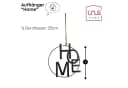 UNUS HOME Wanddekoobjekt HOME 25cm Metall Schwarz/Weiss Bild 4