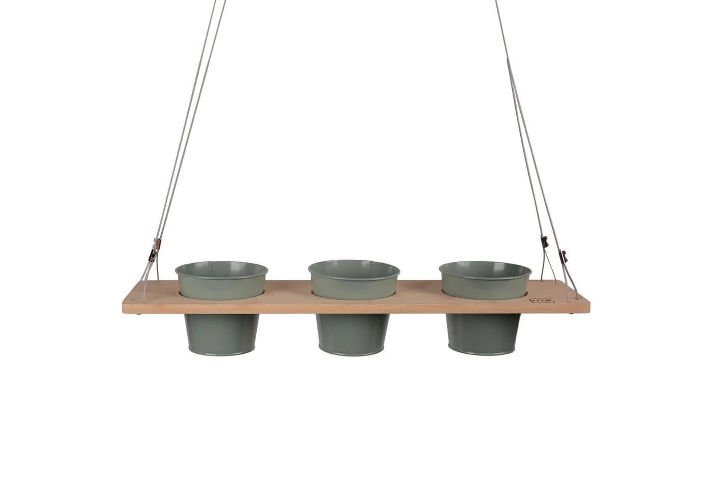 UNUS HOME Kräuterbar Bambus 60cm Grün Drahtseilaufhängung - Bild 2