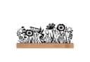 UNUS HOME Dekofigur Aufsteller Blumenwiese Schwarz Bambus Metall Bild 2