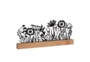 UNUS HOME Dekofigur Aufsteller Blumenwiese Schwarz Bambus Metall Bild 3