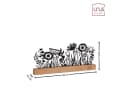 UNUS HOME Dekofigur Aufsteller Blumenwiese Schwarz Bambus Metall Bild 4