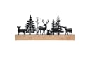 UNUS HOME Dekofigur Wald-Silhouette Schwarz Metall Bambus Bild 2