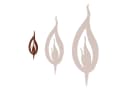 UNUS GARDEN Flammen-Gartenstecker 10er Set Rostoptik Metall Bild 3