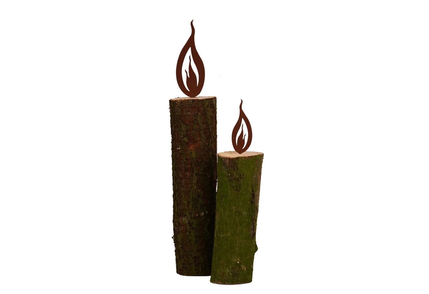 UNUS GARDEN Flammen-Gartenstecker 10er Set Rostoptik Metall - Bild 5
