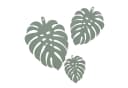 UNUS HOME Wanddeko Monstera Metall 3er-Set Grün Bild 2