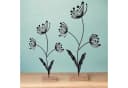UNUS HOME Dekofigur Blumen-Silhouette 2er Set Schwarz Metall Bambus Bild 3