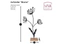 UNUS HOME Dekofigur Blumen-Silhouette 2er Set Schwarz Metall Bambus Bild 4