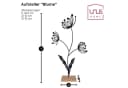 UNUS HOME Dekofigur Blumen-Silhouette 2er Set Schwarz Metall Bambus Bild 5
